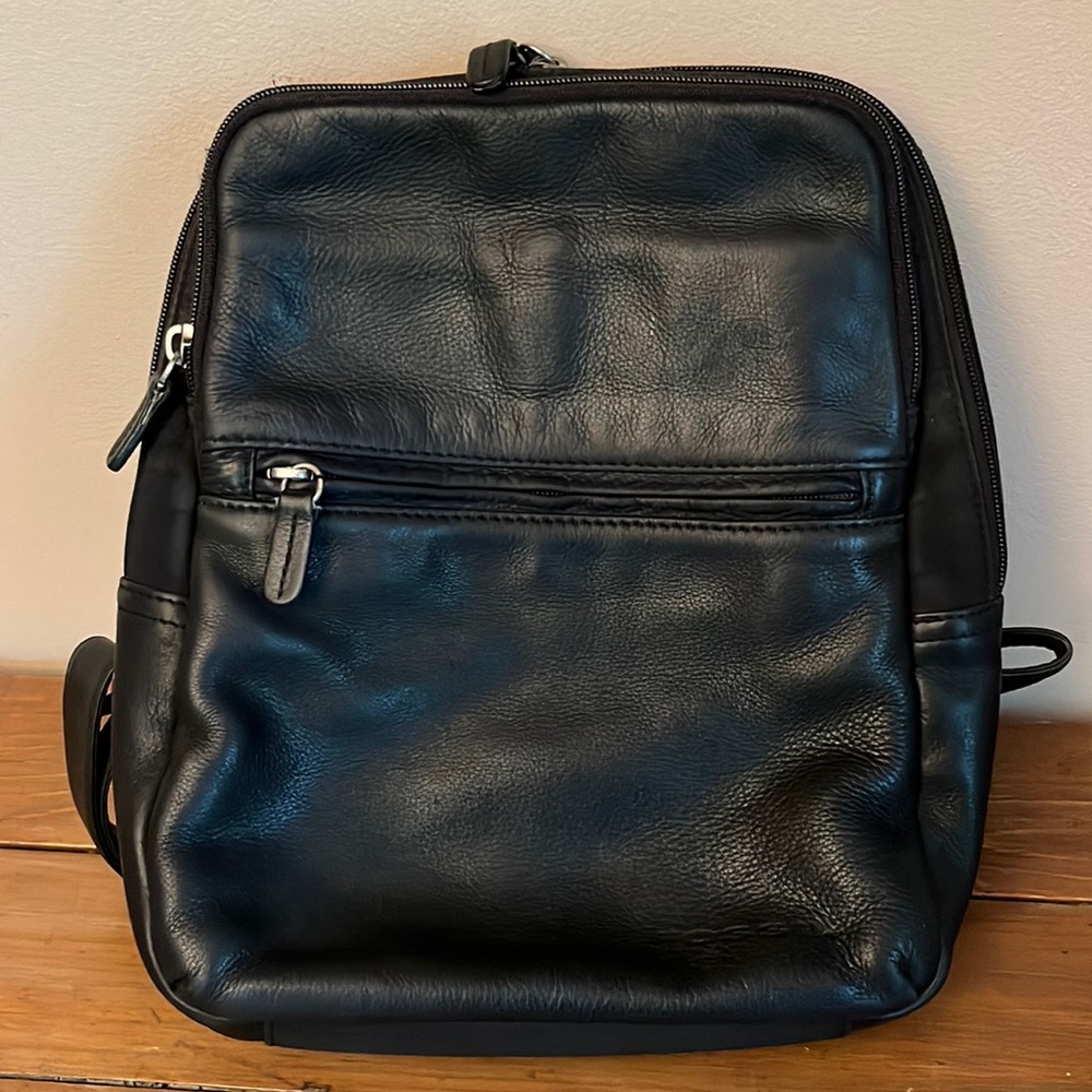 Fossil Black Small Leather Backpack